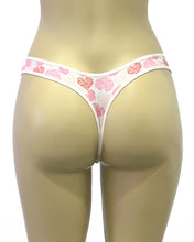 Load image into Gallery viewer, Cotton Spandex Thong- Pink Hearts