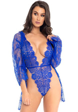 Load image into Gallery viewer, Love Affair Lace Robe & Teddy Set