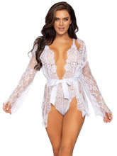 Load image into Gallery viewer, Love Affair Lace Robe & Teddy Set