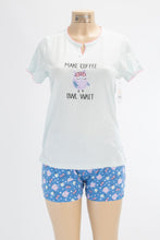Load image into Gallery viewer, 2 Piece “Make Coffee Owl Wait” Pajama Set
