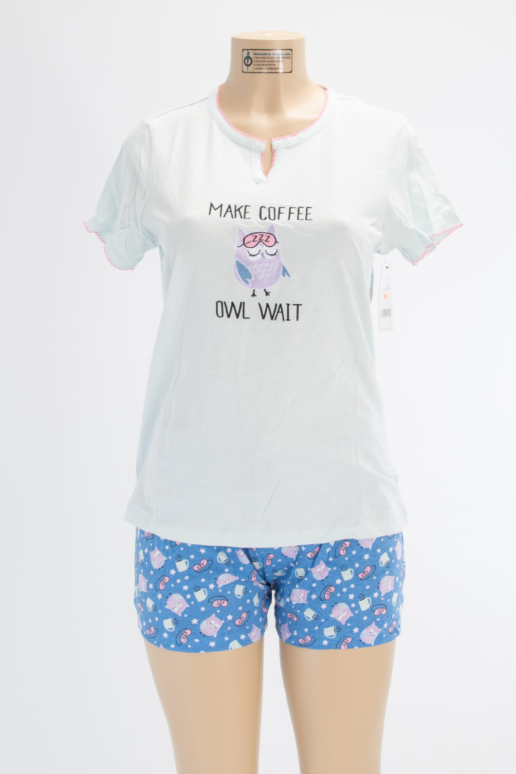 2 Piece “Make Coffee Owl Wait” Pajama Set