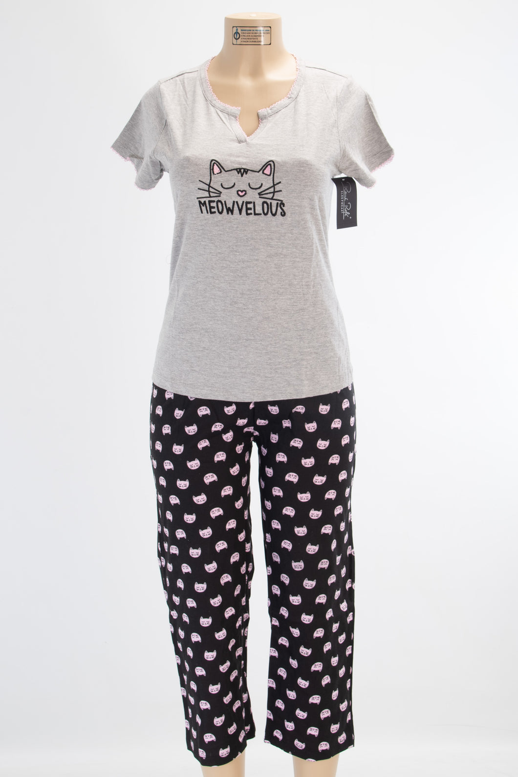 2 Piece “Meowvelous” Pajama Set