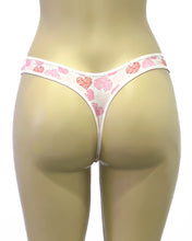 Load image into Gallery viewer, Cotton Spandex Thong- Pink Hearts
