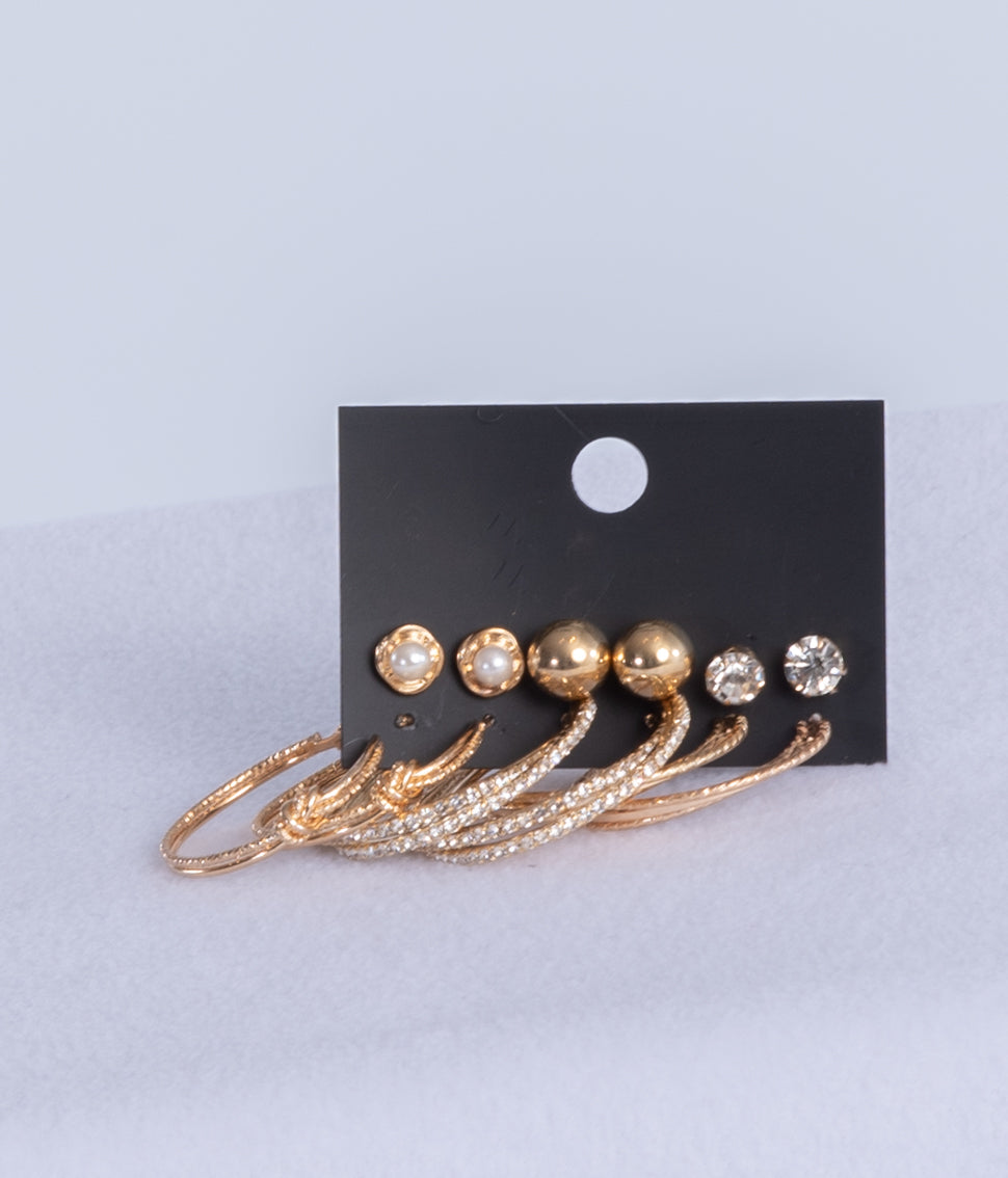 6-PIECE HOOP & POST EARRING SET
