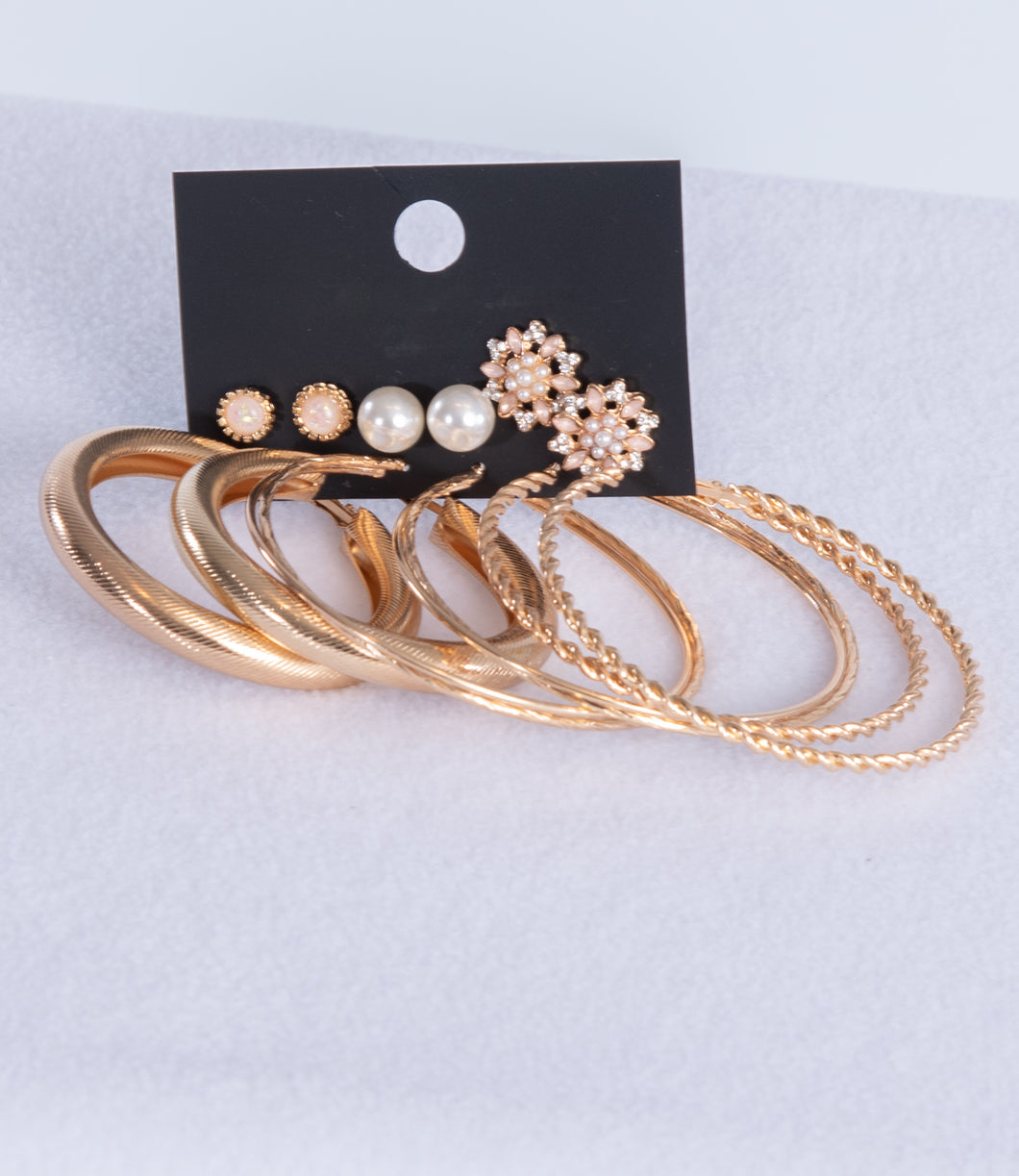 6-PIECE HOOP & POST EARRING SET