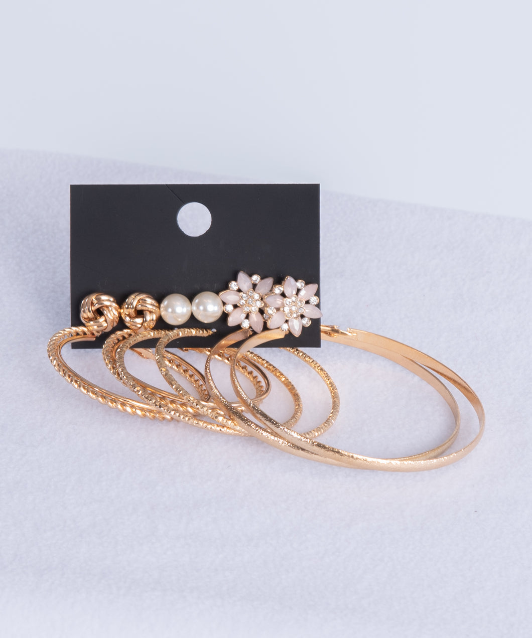 6-PIECE HOOP & POST EARRING SET