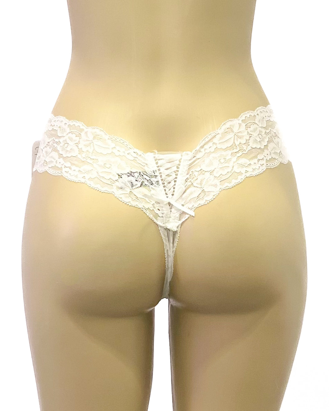 Cross With You Thong- White