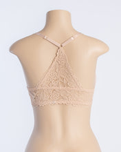 Load image into Gallery viewer, Nude Lace Racer Bra
