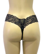 Load image into Gallery viewer, Cross With You Thong- Black
