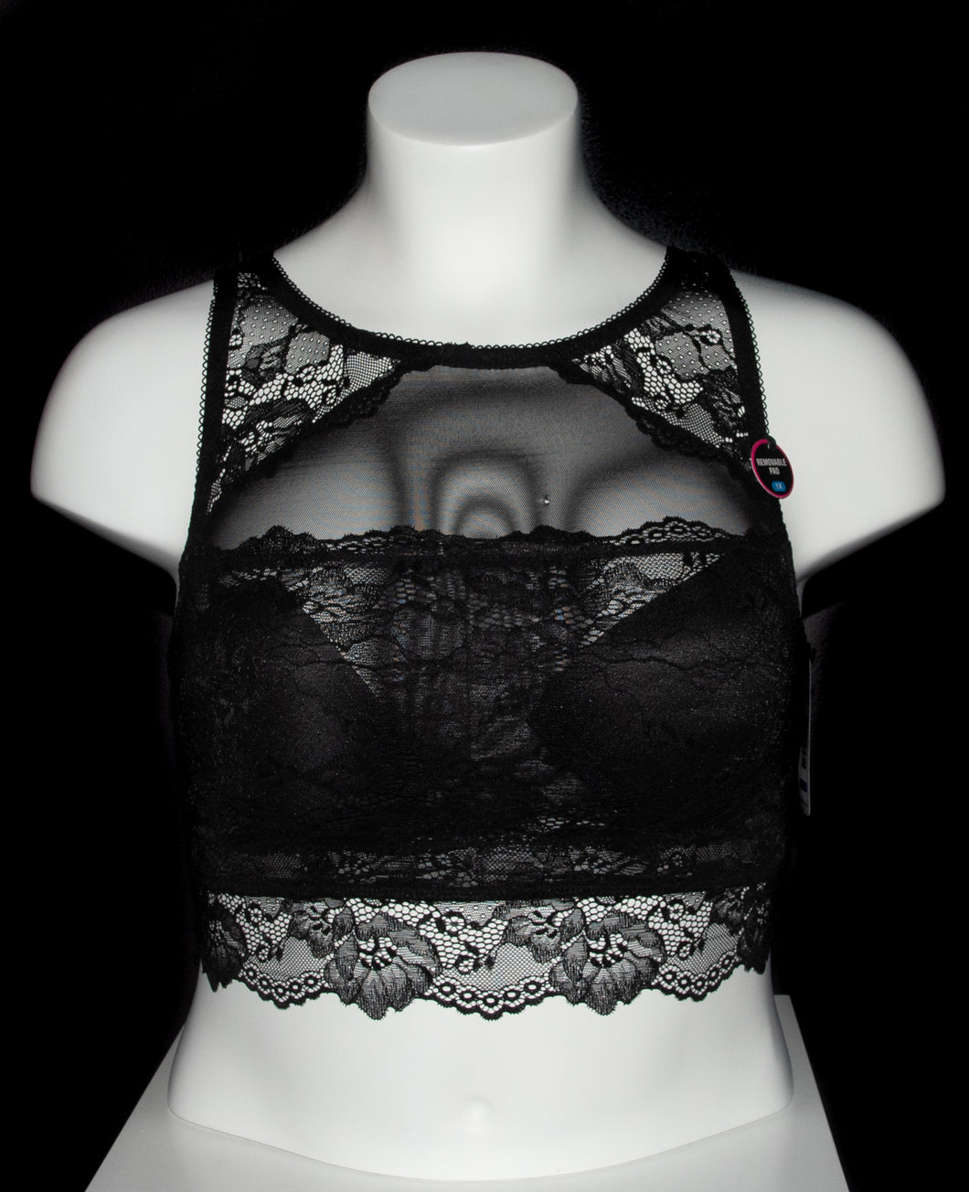 At Last High Neck Bralette- Black