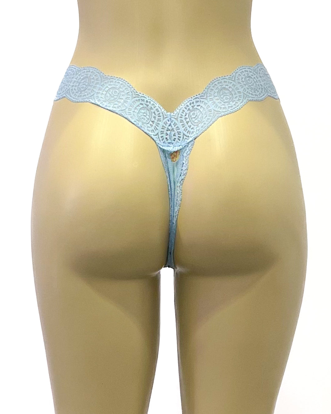 Waist No Time Thong- Cornflower Blue