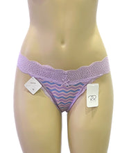 Load image into Gallery viewer, Waist No Time Thong-Lavander Chevron
