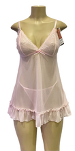Load image into Gallery viewer, Red Carpet Ready Soft Cup Chemise with G String- Pink

