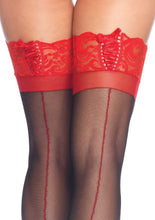Load image into Gallery viewer, Corset Lace Top Stockings
