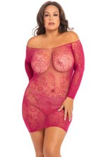 Load image into Gallery viewer, Open Season Off-Shoulder Mini Dress
